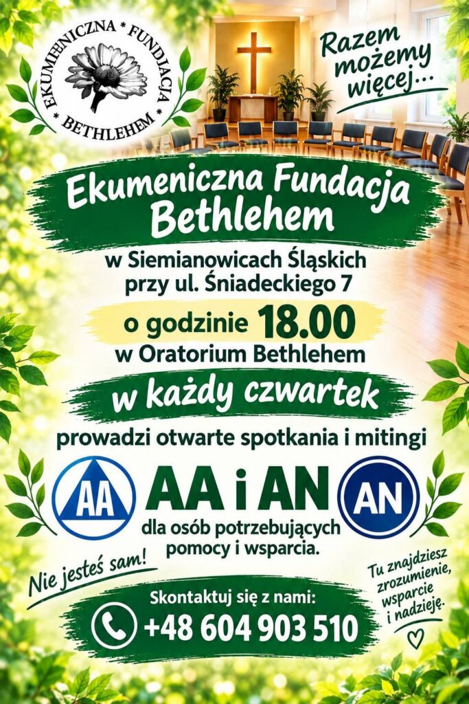 Plakat informacyjny o spotkaniach Dobry Krok.