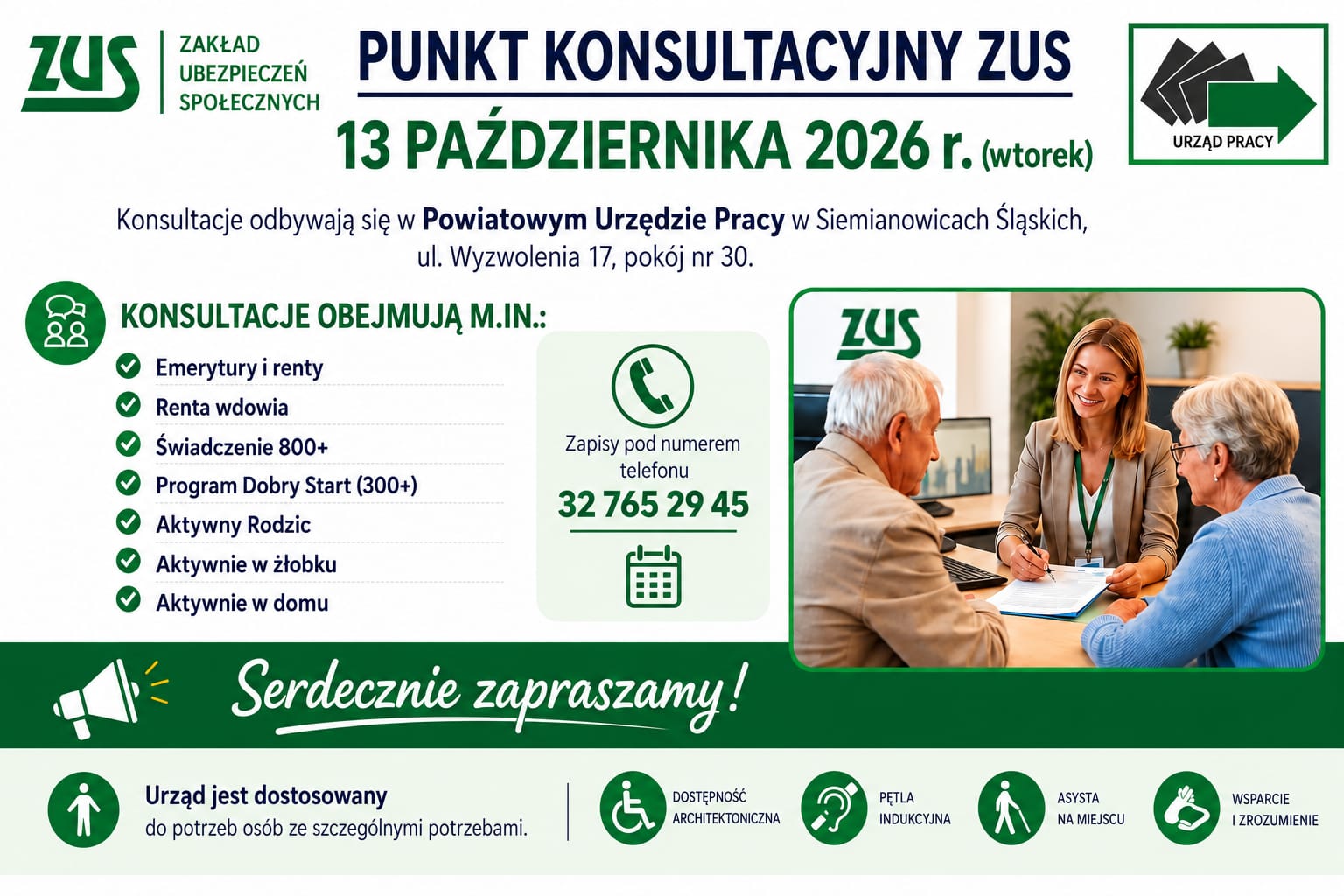 Punkt konsultacyjny ZUS – 13 października