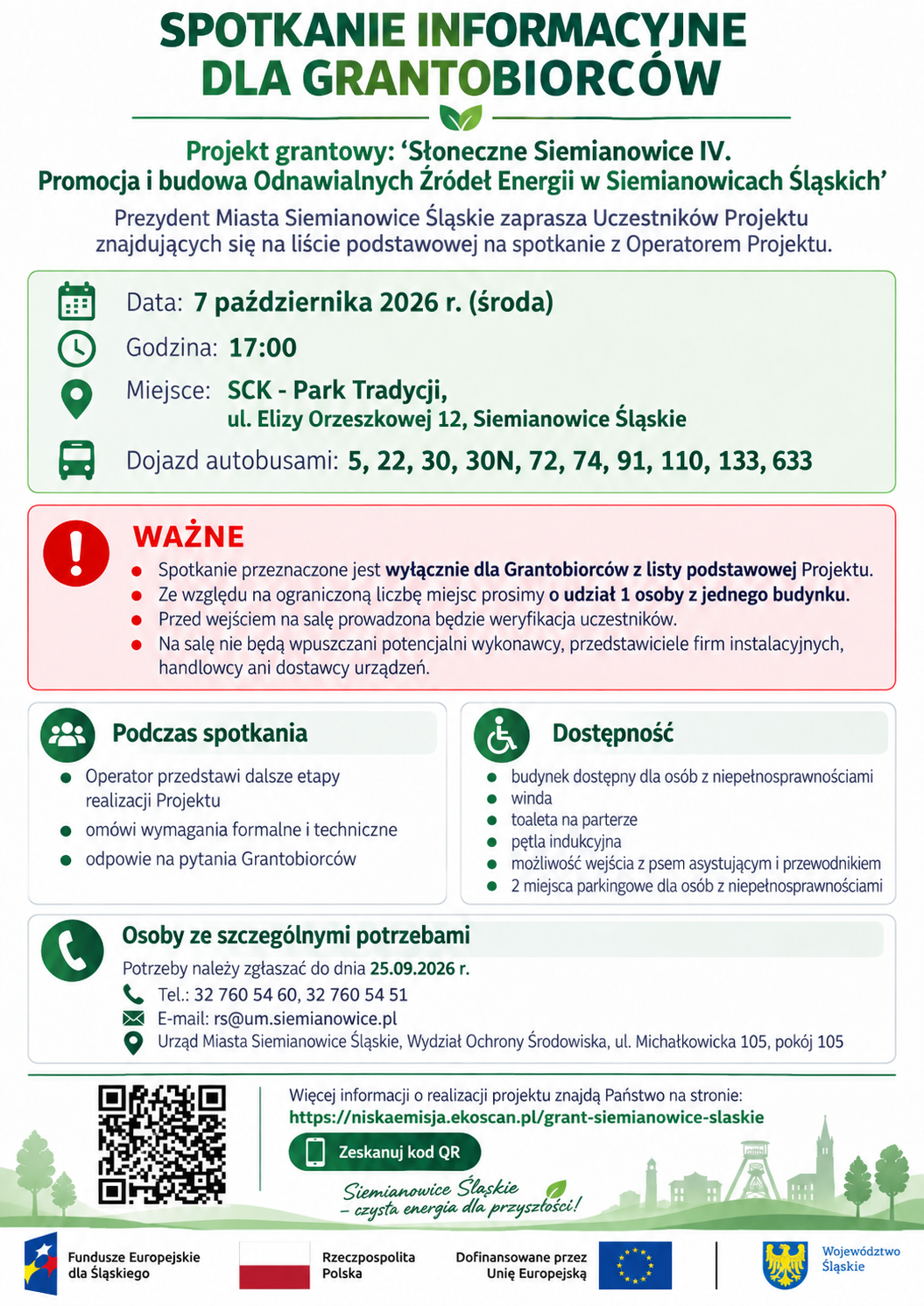Spotkanie informacyjne dla Grantobiorców