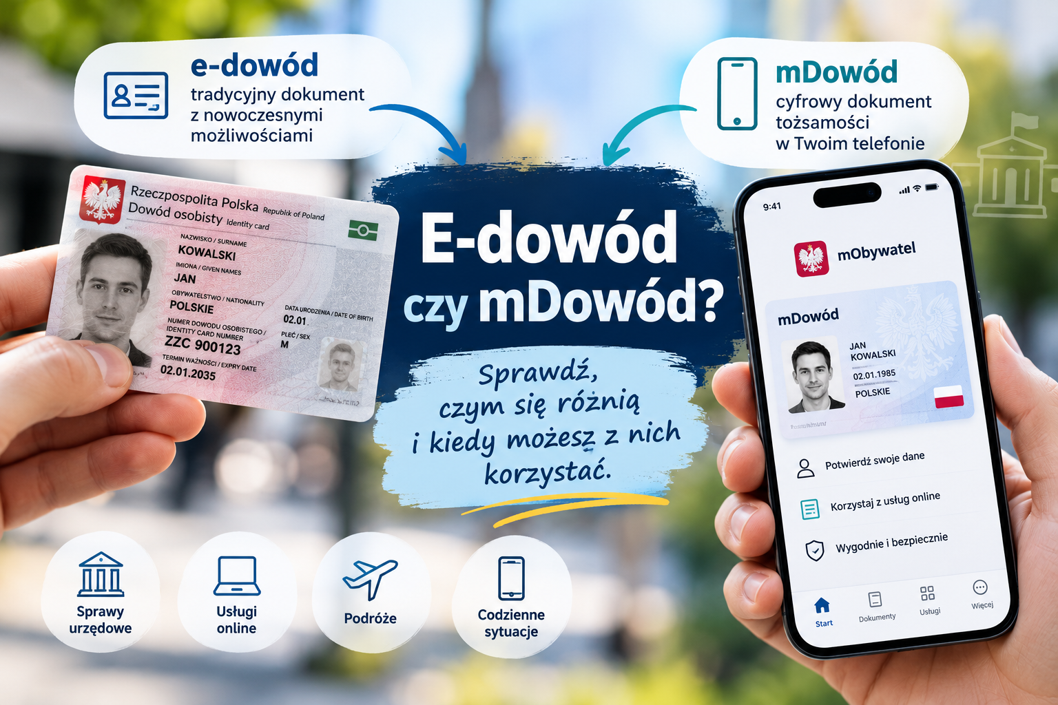 E-dowód czy mDowód? Wyjaśniamy, czym się różnią i kiedy można z nich korzystać