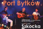 Grafika promująca wydarzenie „Port Bytków”, będące finałem II edycji projektu „Siemion może w morze”. Na zdjęciu trzech muzyków grających na gitarach na scenie. Wydarzeniu towarzyszą animacje o tematyce morskiej dla starszych i młodszych oraz koncert „Na plaży” w wykonaniu Szkockiej Trupy. Wydarzenie odbędzie się 10 października 2026 roku o godz. 17.00 w SCK – Bytków. Wstęp bezpłatny.