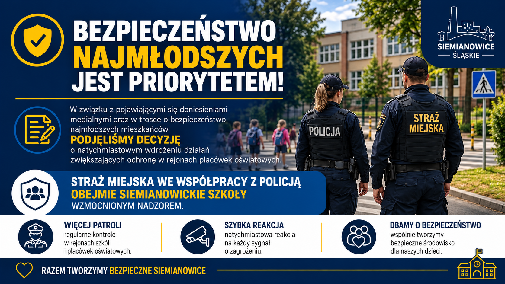 Bezpieczeństwo dzieci jest dla nas priorytetem!