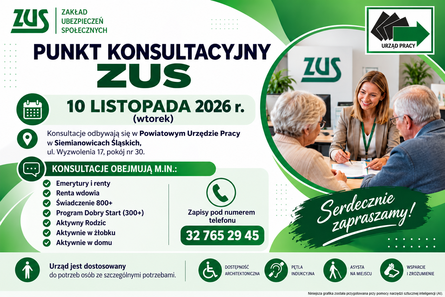 Punkt konsultacyjny ZUS – 10 listopada 2026