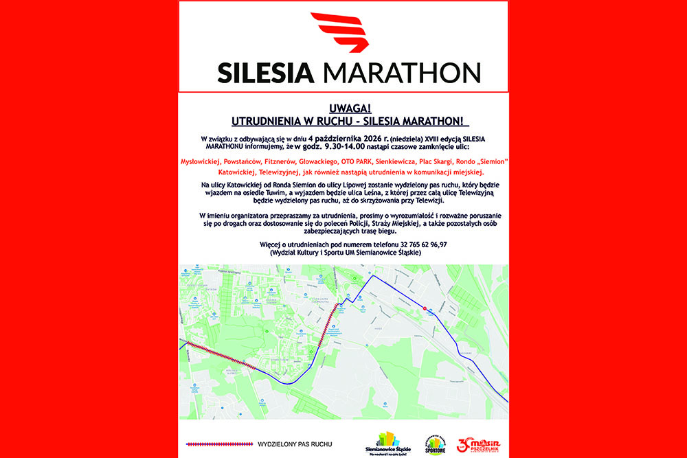 Silesia Marathon – utrudnienia w ruchu